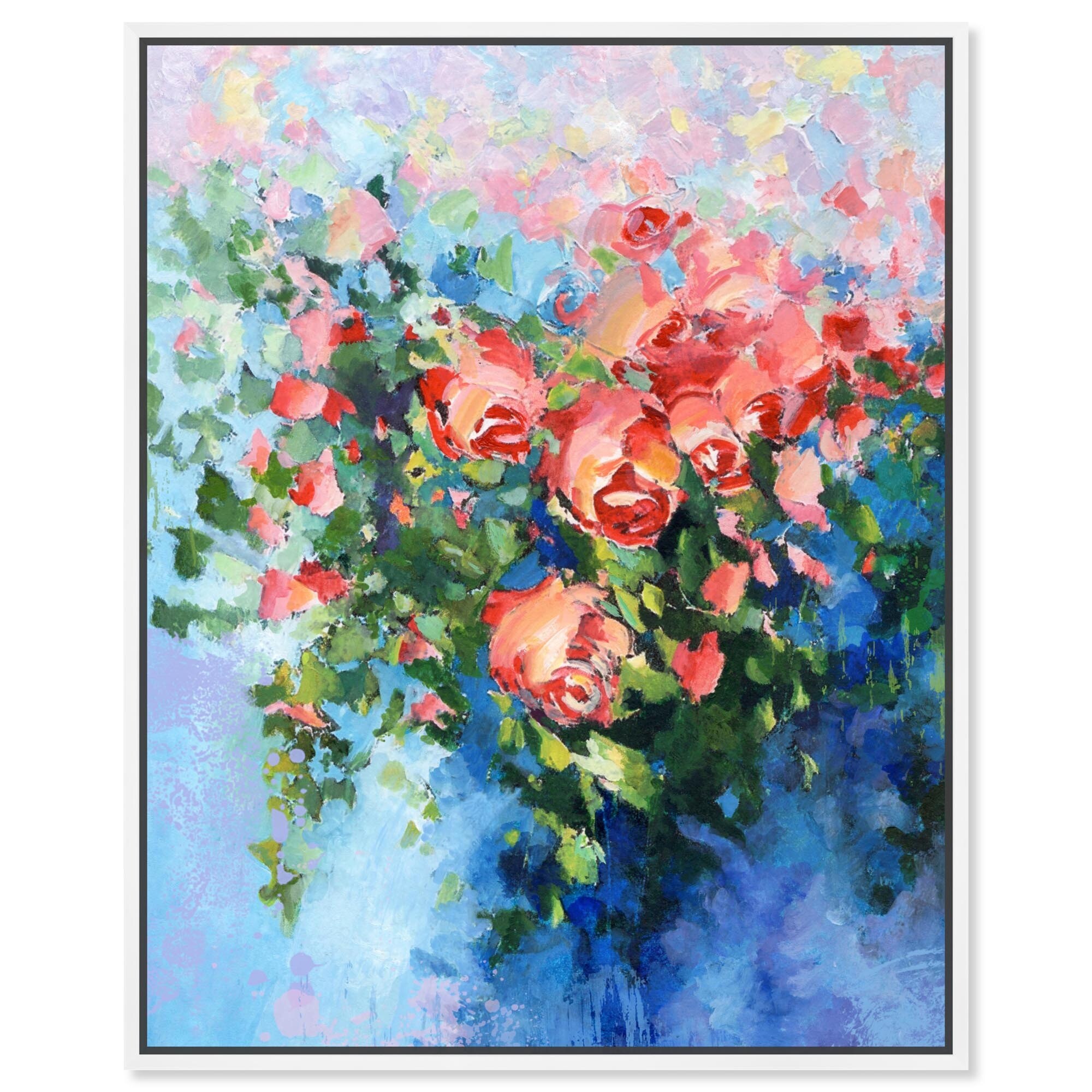 Colorful Dream Canvas Romantic Floral Wall Art by Art Remedy