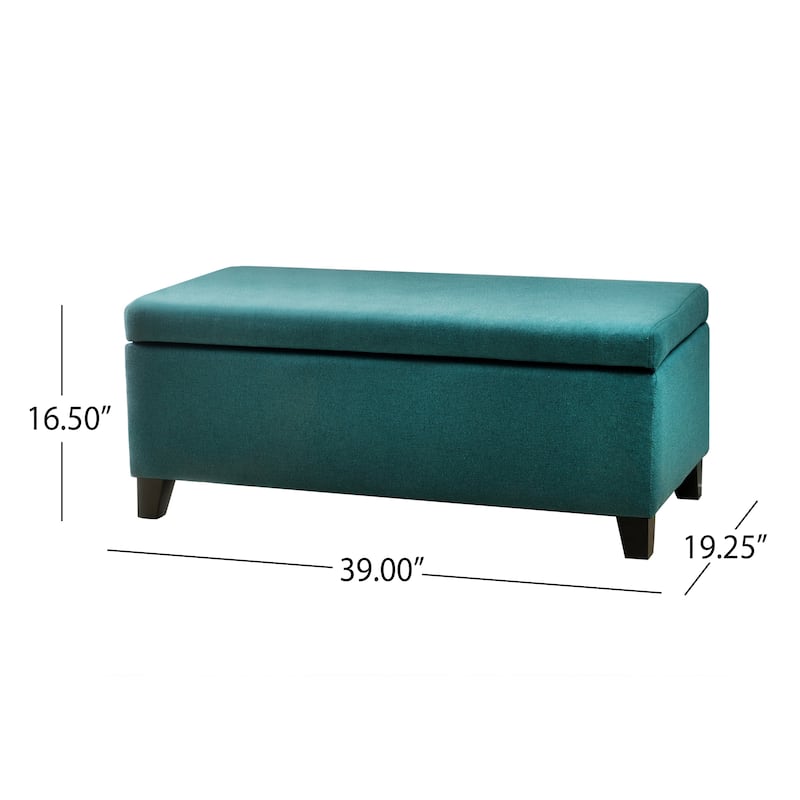 Roomfitters Upholstered Storage Ottoman, Modern Bench with Lift-Top Lid for Entryway, Living Room
