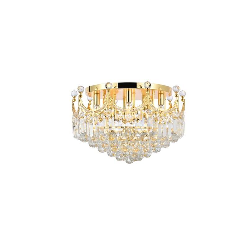 Elegant Lighting V8949F20/RC Corona 9 Light 20" Wide Semi-Flush - Gold