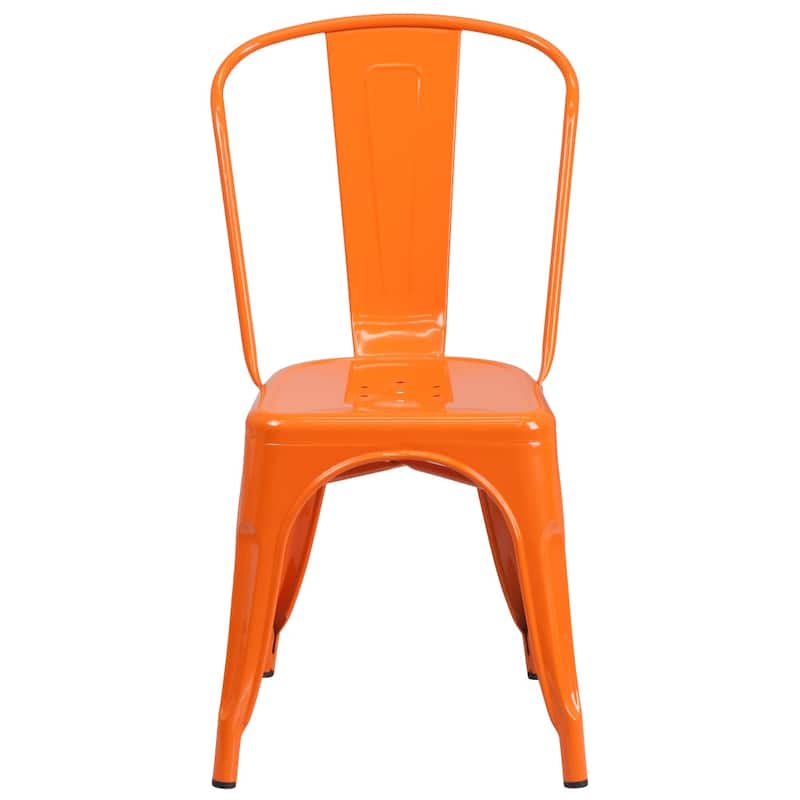 Metal Indoor/ Outdoor Stackable Bistro Chair (Set of 4)