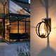 1-Light Matte Black Global Cage Outdoor Wall Sconce Lantern