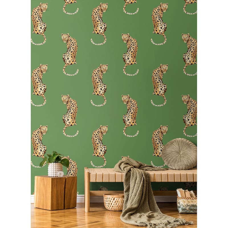 Daisy Bennett Designs Leopard King Peel and Stick Wallpaper