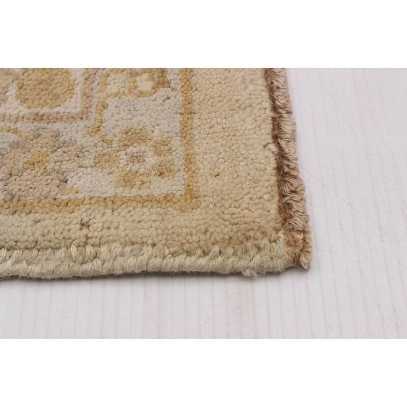 ECARPETGALLERY Hand-knotted Peshawar Oushak Khaki Wool Rug - 8'0 x 9'8