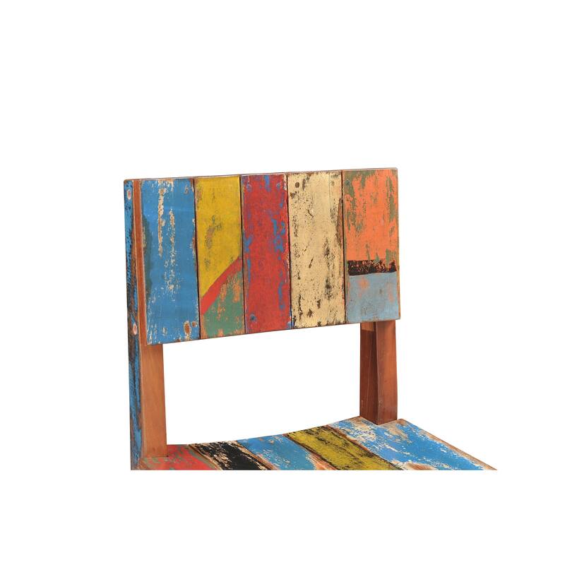 Chic Teak Marina Del Rey Barstool Chair made from Recycled Teak Wood Boats