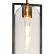 preview thumbnail 11 of 17, LALUZ Modern 1-Light Black Gold Kitchen Island Pendant Light with Clear Glass for Dining Room