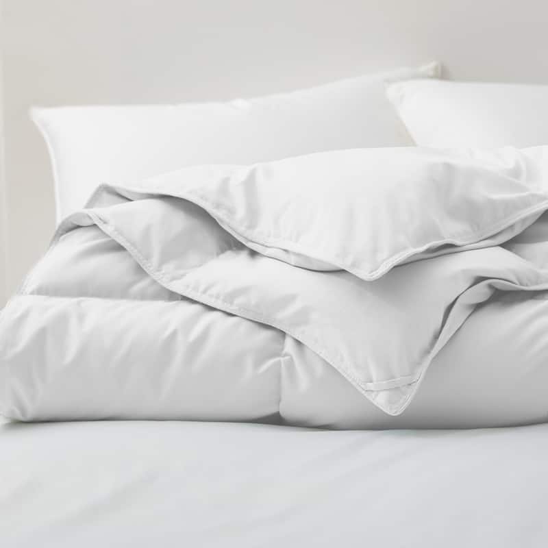 Lightweight White Feather Down Fluffy Comforter Duvet Insert