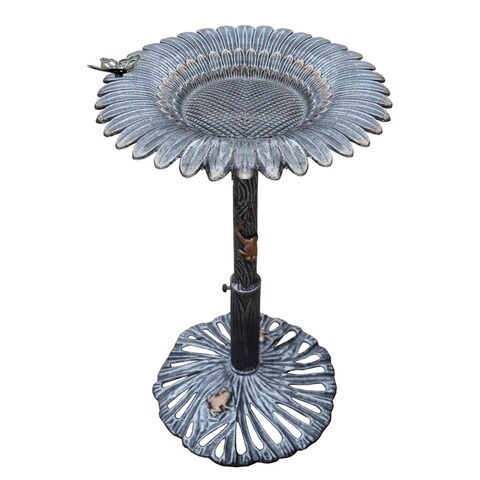 Premium Butterfly Sunflower Bird Bath