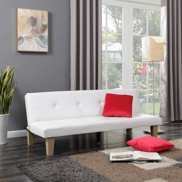 Belleze Convertible Futon Folding Sofa w 2 Pillow Adjustable