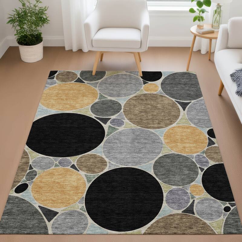 Machine Washable Indoor/ Outdoor Contemporary Rowan Chantille Rug