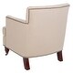 Safavieh Colin Taupe Cotton Tufted Club Chair - Thumbnail 3