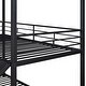 preview thumbnail 18 of 16, House Shape Design Metal Bunk Bed with Roof and Slide for Extra Fun, Sturdy Frame, Black