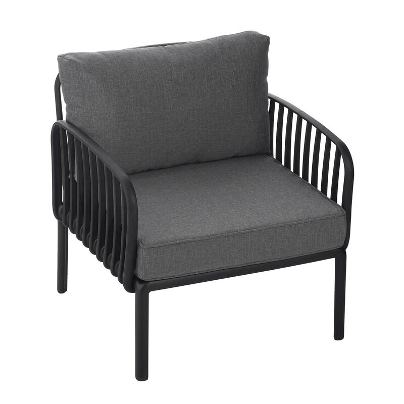 Roomfitters 5-Piece Outdoor Sectional Patio Conversation Set with Coffee Table and Deep Cushion