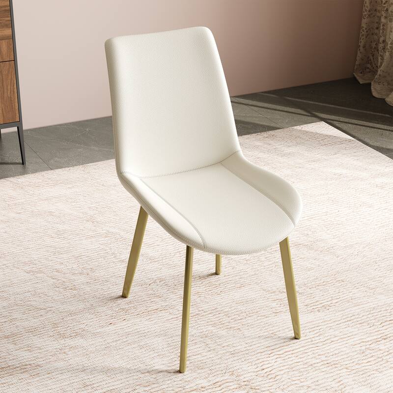 Dining Chairs Set of 4, Modern Design Home Chairs, PU Leather Metal Dining Chairs for Kitchen Dining Room