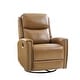 preview thumbnail 105 of 111, Fiacro 30.31" Genuine Leather Wingback Swivel Rocker Recliner with Nailhead Trim