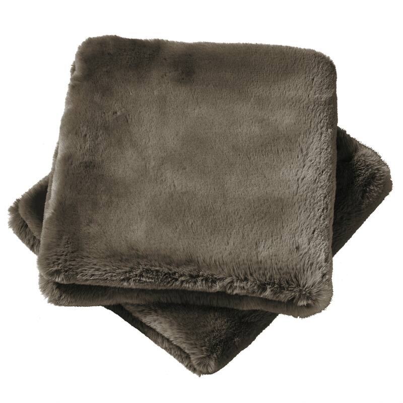 Serenta Heavy Fauxfur Pillow Shell 2 PC Set, NO INSERT