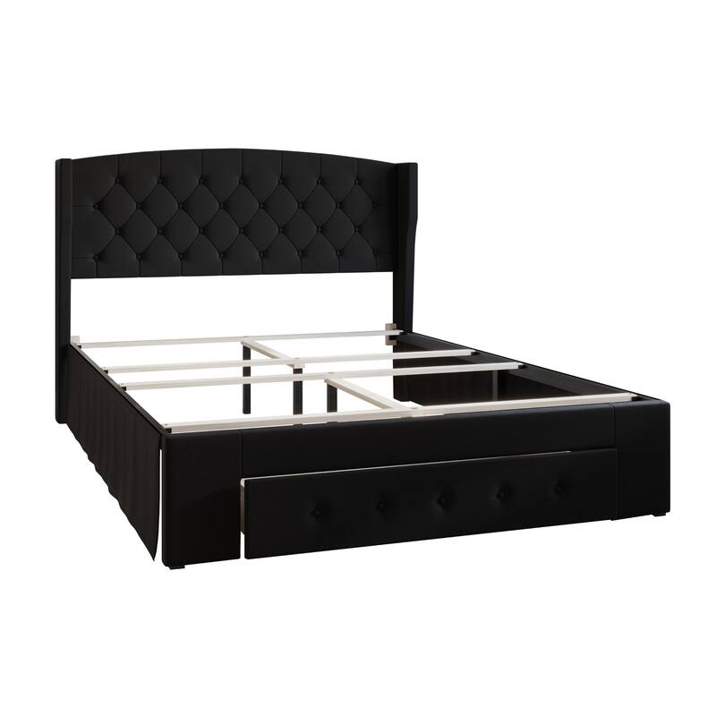 Fauna Tufted Upholstered Storage Panel Bed