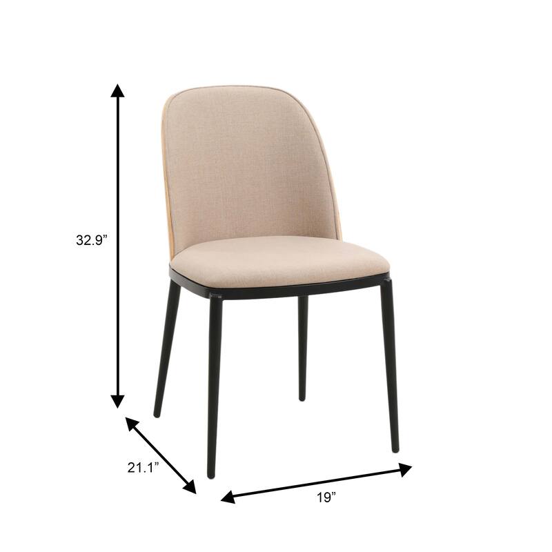 Ravenna 6-Piece Dining Set 66-Inch Rectangular MDF Dining Table and 6 Dining Side Chairs