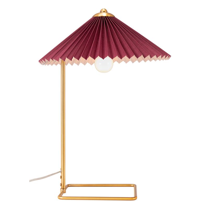 Charo Table Lamp Red & Gold