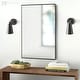 preview thumbnail 22 of 35, Modern Thin Frame Wall-Mounted Hanging Bathroom Vanity Mirror