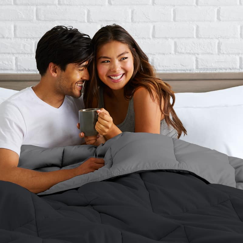 Bare Home Reversible All Season Down Alternative Comforter