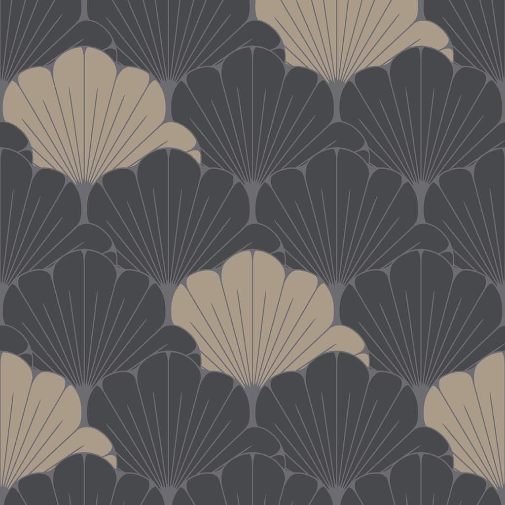 Veer Decor Giant Art Deco Gingko Leaf Wallpaper
