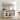 Buffet Cabinet with Glass Doors, White Kitchen Cabinet with Storages