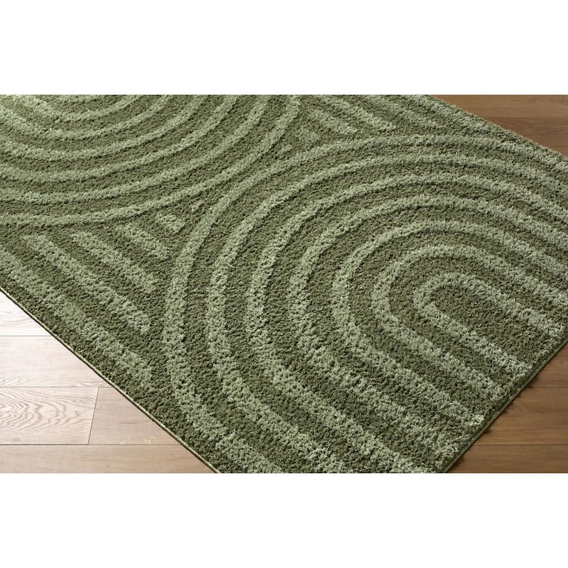 Livabliss Rodos Mod Neutral Rainbow Plush Area Rug