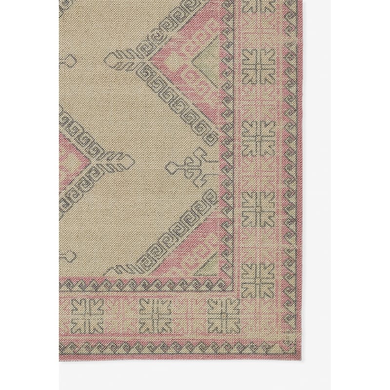 Momeni Anatolia Medallion Wool and Nylon Blue Area Rug