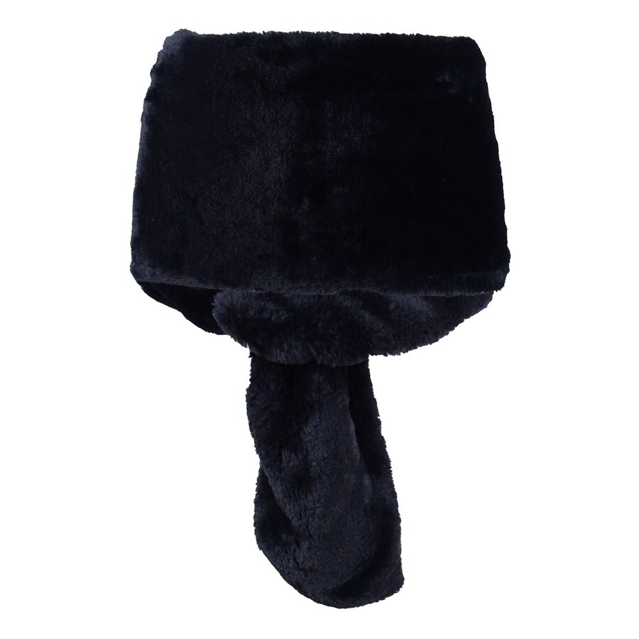 black faux fur wrap