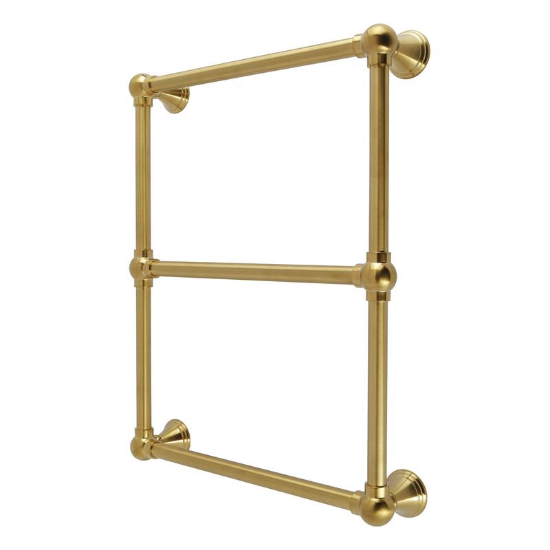 Kingston Brass DTC24183 Maximilien 18" Wall Mount 3-Tier Towel Rack - Brushed Brass