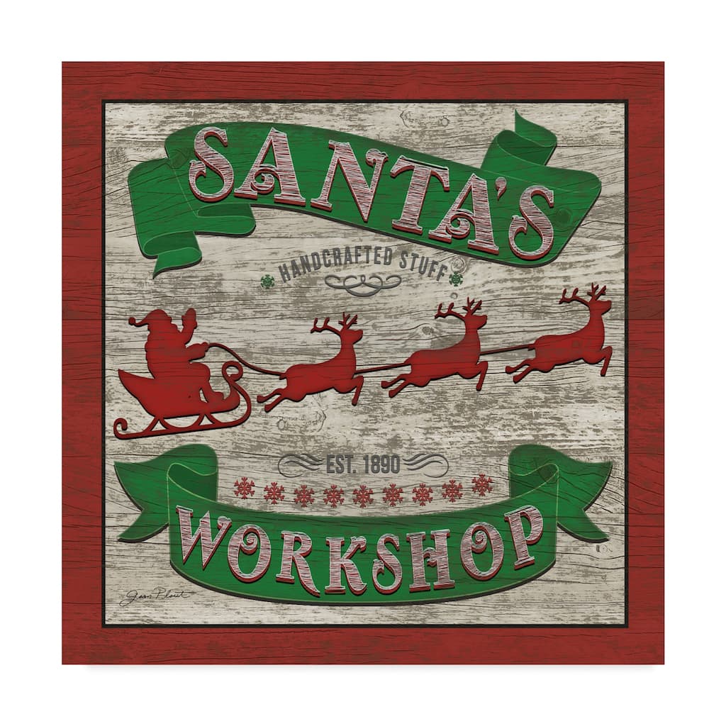 Jean Plout 'Santas Workshop' Canvas Art