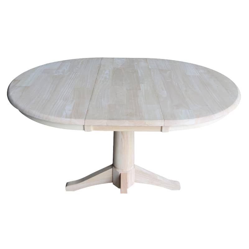 36" Round Top Pedestal Table w/12" Leaf