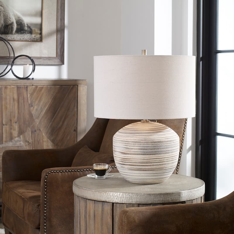 Uttermost Prospect Neutral Striped Accent Lamp