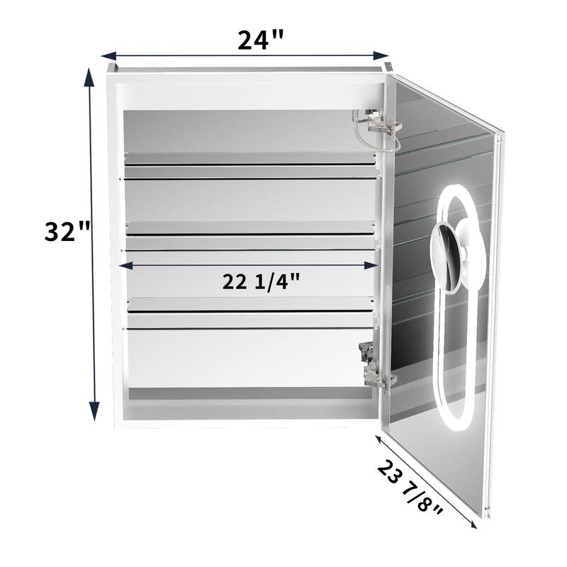 Modland 24"x32" Lighted Medicine Cabinet with Anti-Fog Mirror & Blum Hinge