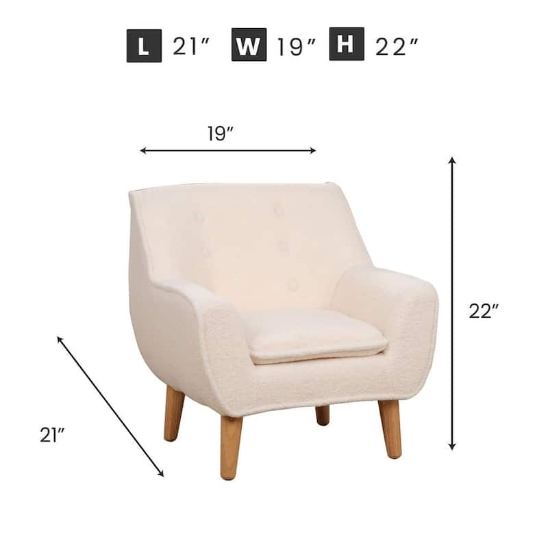 Kid's Modern Arm Chair in White