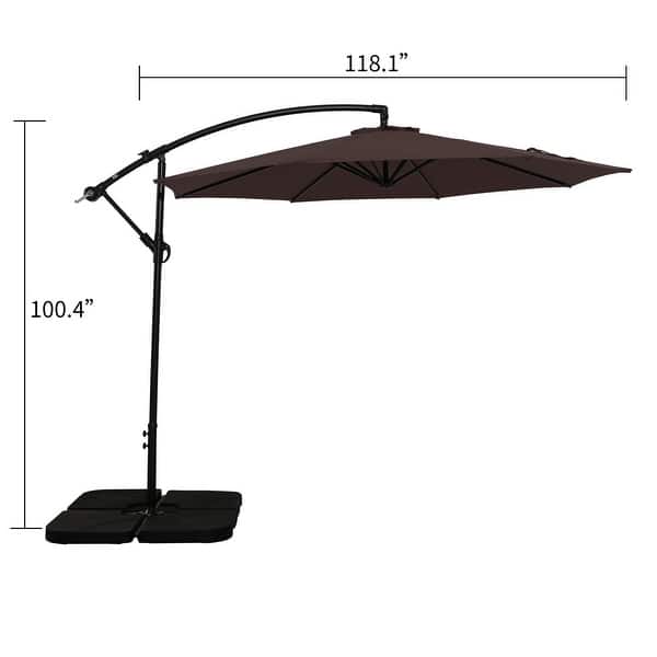 10 Ft Offset Cantilever Hanging Patio Umbrella Bed Bath & Beyond
