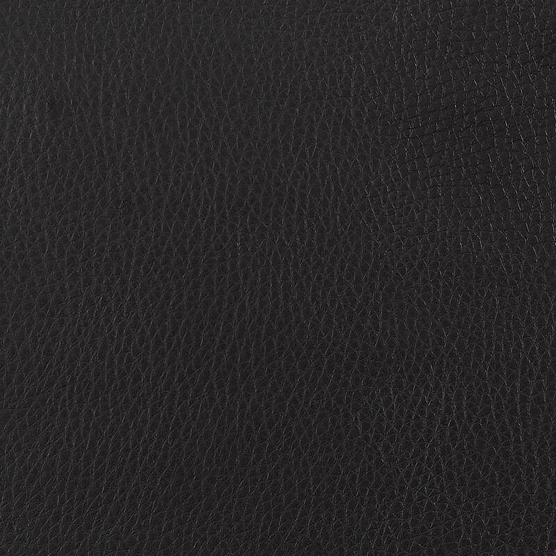 Round Leatherette Upholstered Ottoman