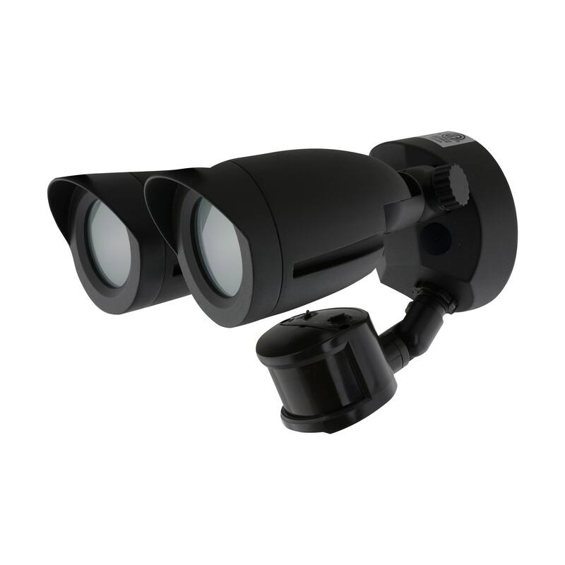 LED Security Light Dual Head With Motion Sensor Bronze Finish 4000K