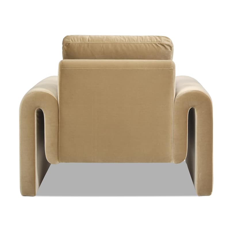 Mason 40" Velvet Fully Upholstered Arched Arm Accent Chair