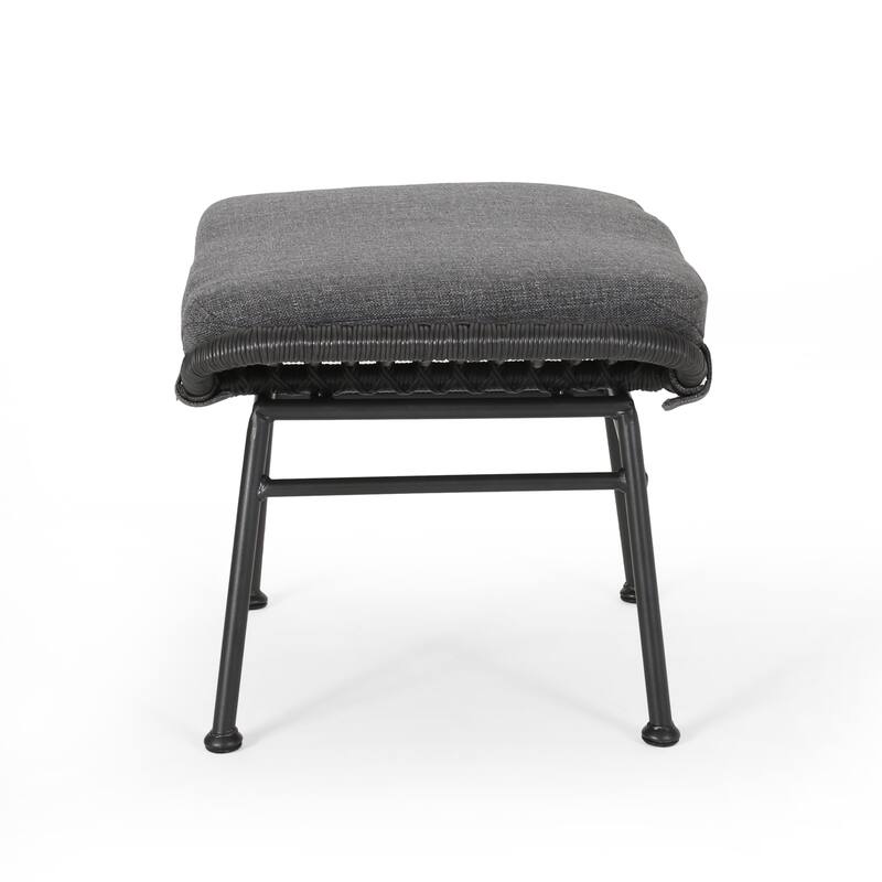 Montana Faux Rattan Outdoor Patio Ottoman Comfortable choice, multiple functions, classic design