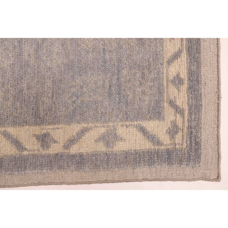 ECARPETGALLERY Hand-knotted Modern Oushak Grey Wool Rug - 8'1 x 9'10