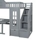 preview thumbnail 31 of 37, Impression & Beautiful Full-Over-Full Bunk Bed with Changeable Table,Elegant Children Bed