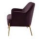 preview thumbnail 6 of 117, Barbara 43" Contemporary Velvet Loveseat Sofa with Goldtone Metal Legs by HULALA HOME