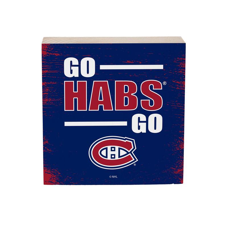 Montreal Canadiens Wooden Tabletop Mantel Shelf Sign