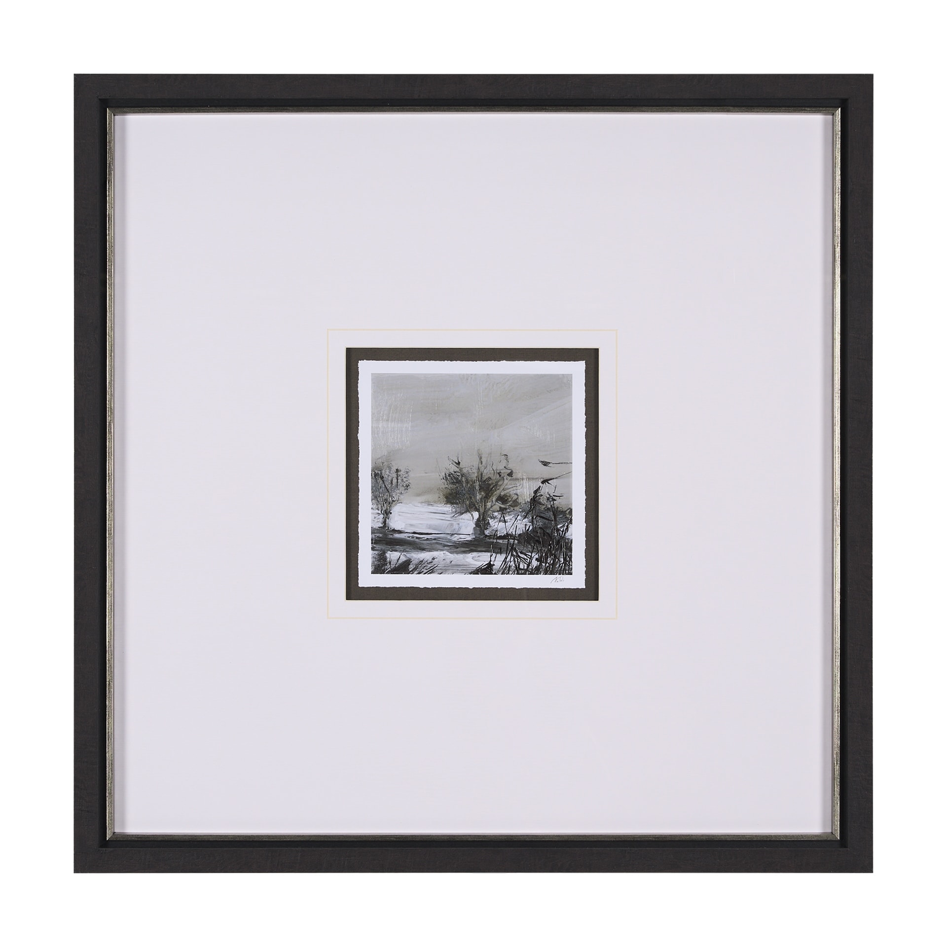 Winter Day IV by Mercana Studio a Hand Embellished Textured Framed Art Print Matted under Glass