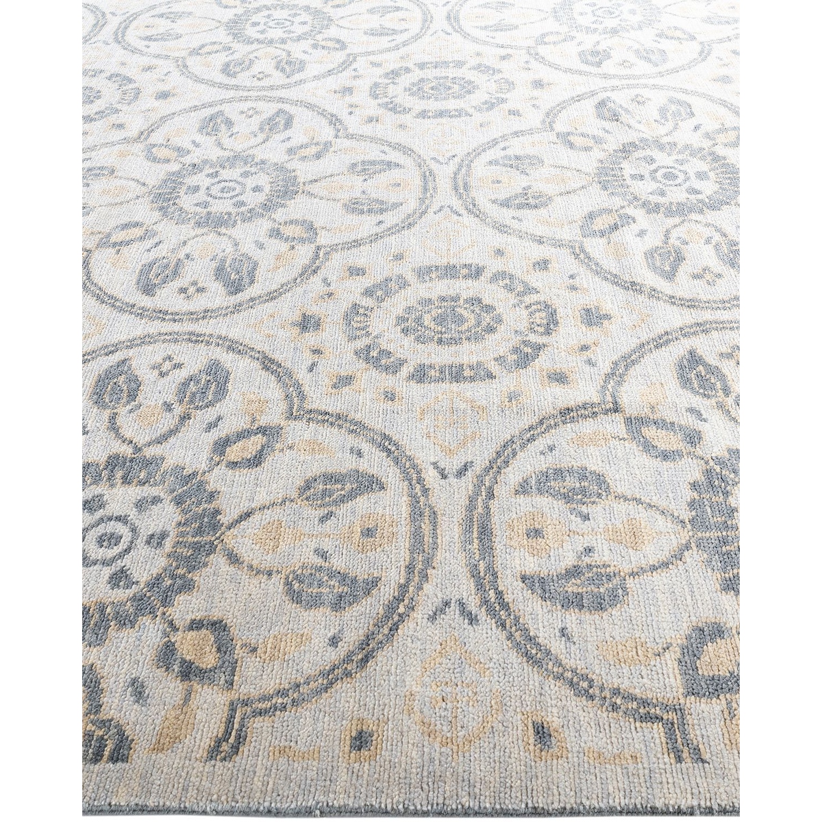 Modern One-of-a-Kind Handmade Area Rug - Gray, 8' 1" x 9' 10" - 8' 1" x 9' 10"