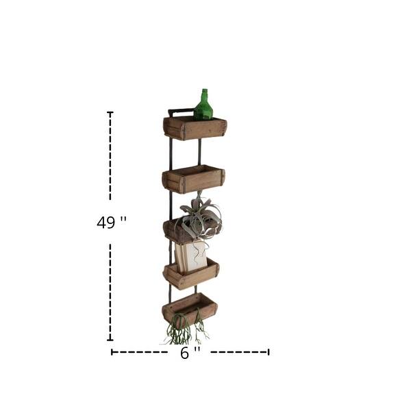 Vintage Brick Mold Wall Rack Five Brown Look Perfect Favorite Items ...