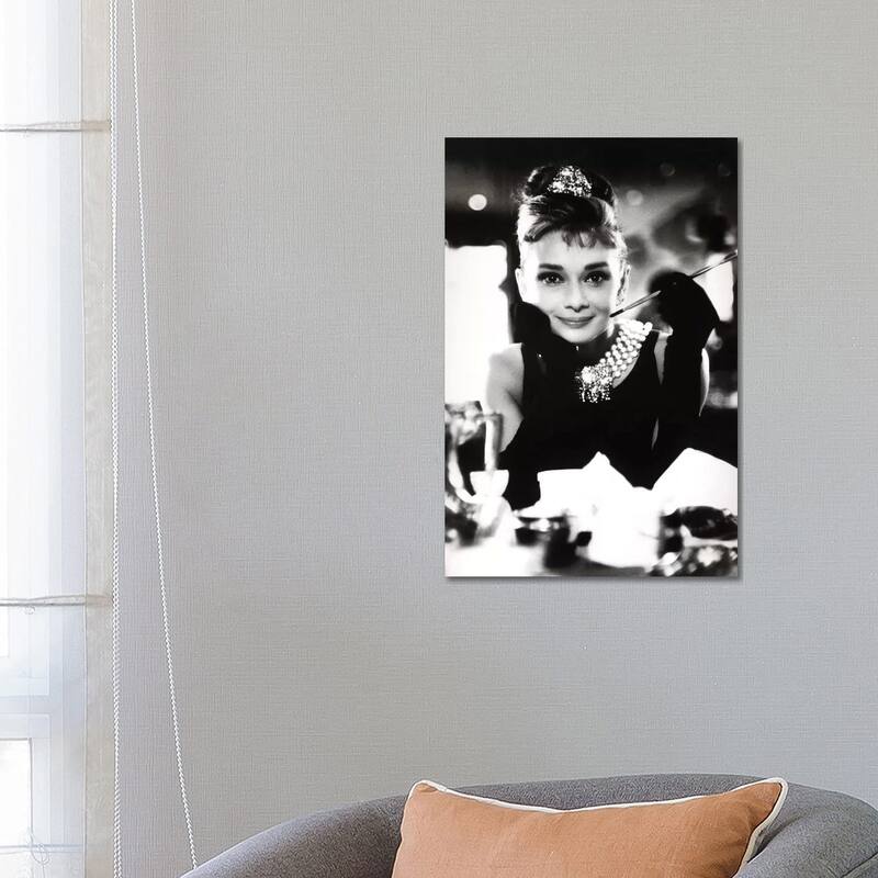 iCanvas "A Smiling Audrey Hepburn" by Radio Days Canvas Print - 26x18x1.5