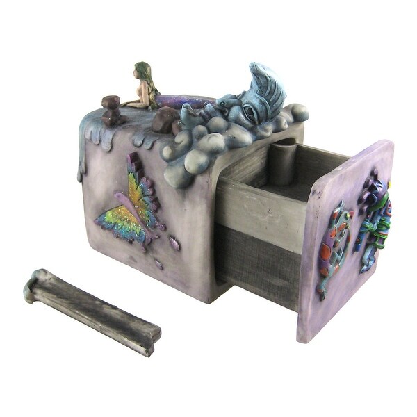Celestial Fantasy Puzzle Box Trinket Stash Sun Moon - 5.75 X 4.25