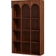 preview thumbnail 22 of 21, 70.9" Tall Arched Bookcase for Living Room, 5-Tier Freestanding Wooden Bookshelf, Mid-Century Modern Library Book Shelving Unit